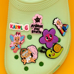 Lügenartige Reize für Clog, Schmetterling, Schnecke, Blume, Sonne, Stifte, Klammern, Dekoration für einen Garten, 1PCs, neu Hauptverkäufe Orange Jeans - №3