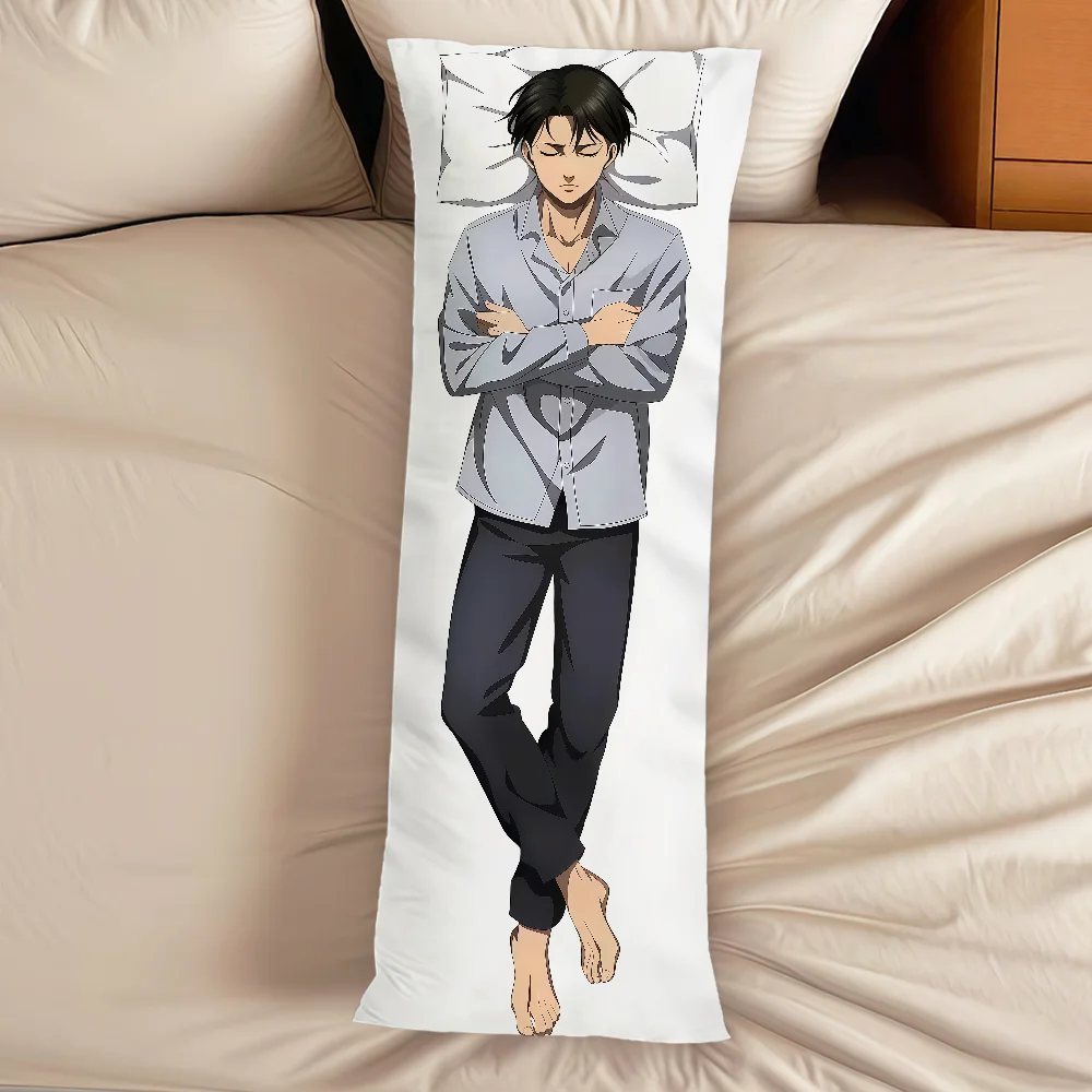 Anime Comic Art L-Levi A-Ackerman Cushion Cover Long Rectangle Pillowcase Bed Comfort Sofa Decoration Dakimakura Pillow Cover
