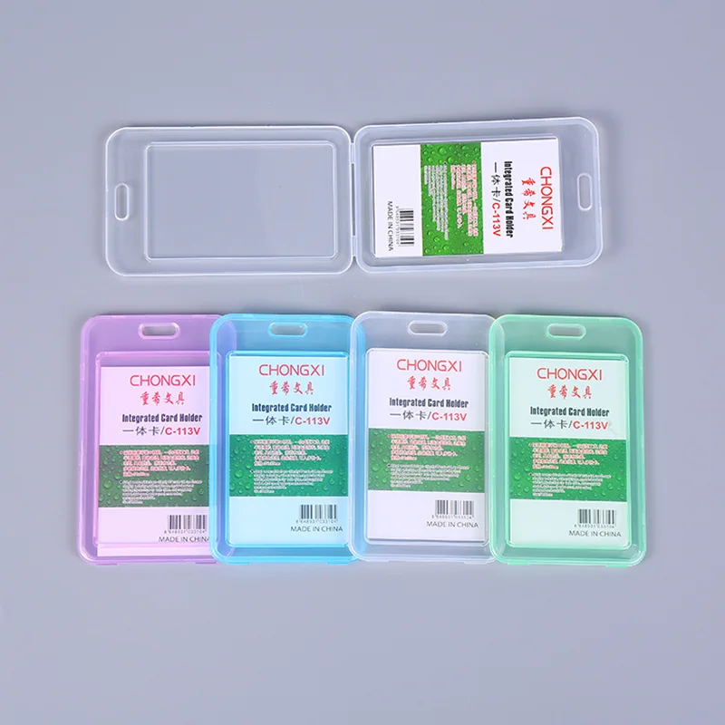 Employee's Pass Work Card Holder Transparent ID Tag Case Cover Protector Working Permit Case Sleeve