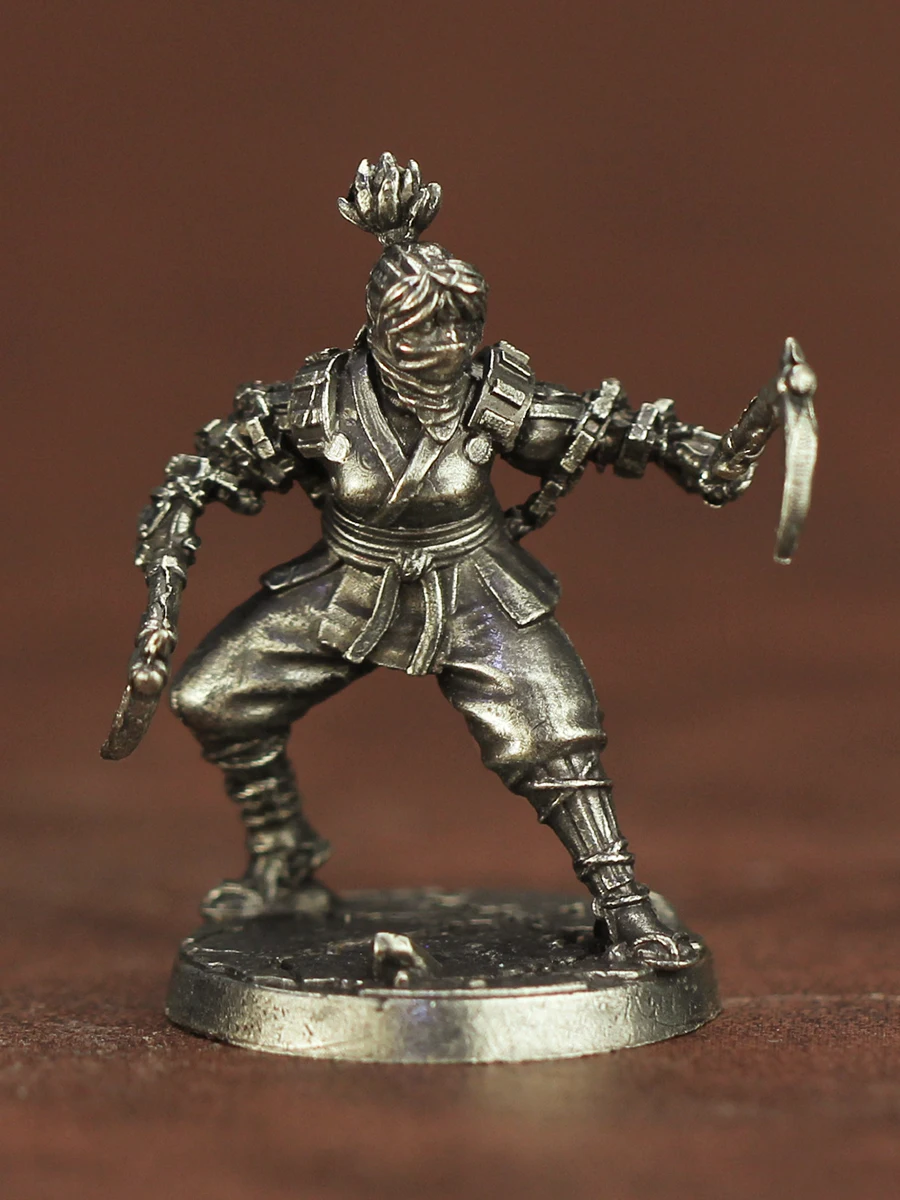 New Metal Chess Piece Samurai Ninja Ancient Soldier Model Toy Desktop Game Gift Display Piece Static Action Figure Collectible view 4