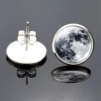 Moon Earrings Solar System Planet Stars Stud Earrings Galaxy Nebula Space Universe Earth Sun Mars Jupiter Saturn Fashion Jewelry