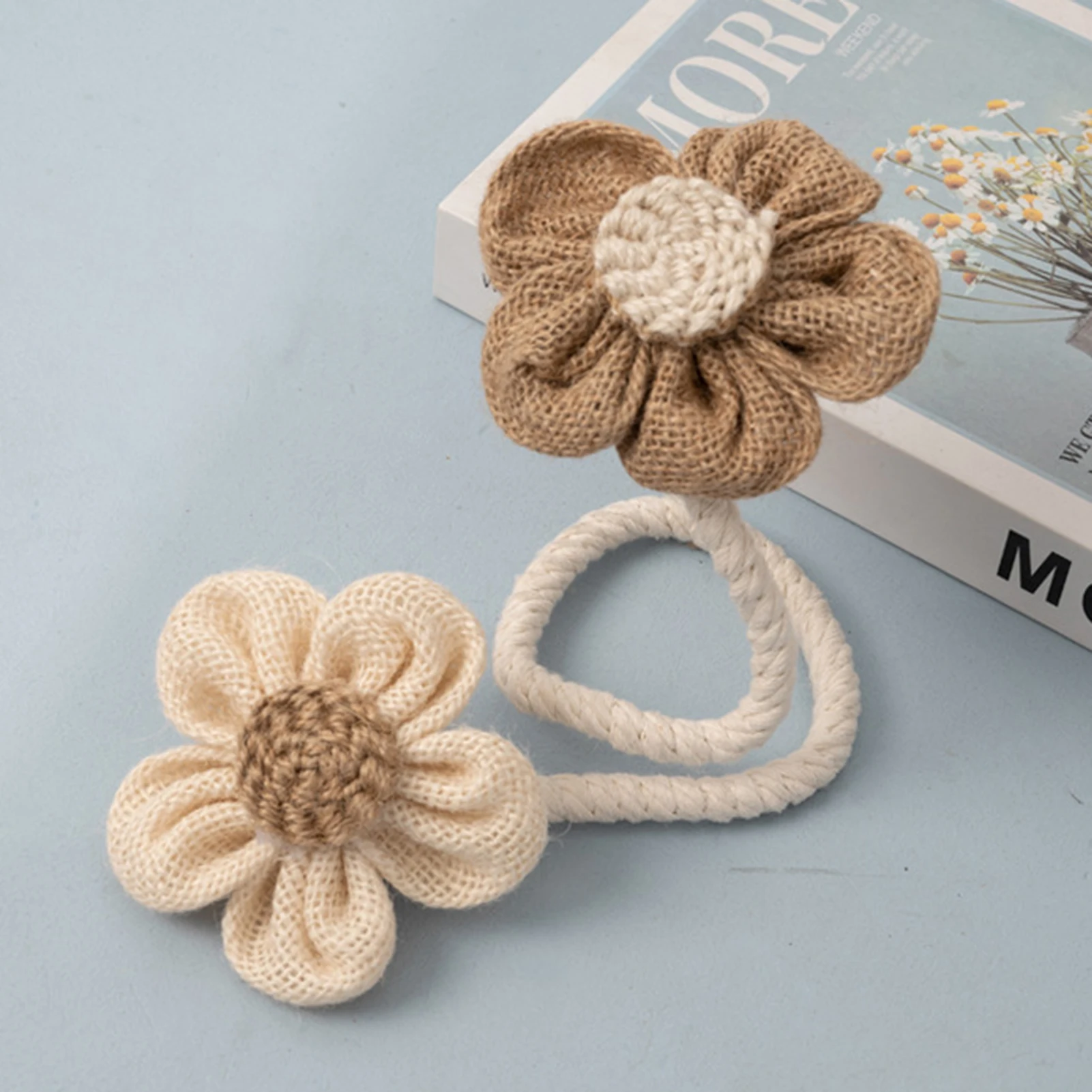

1 Pair Curtain Straps Nordic Style Floral Buckle For Bedroom Living Room Bathroom Curtain Little Fresh Home Curtain Decorations
