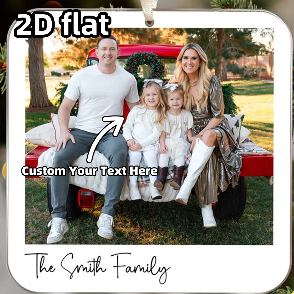 Personalized Christmas Photo Ornament 1PC, Couple Gift, Newborn Baby Photo Decoration, Family Picture Keepsake