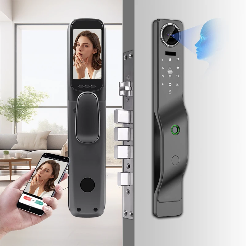 Face Digital Fingerprint Biometric Lock Rfid IC Card Wifi App Home Security Door Lock Smart Lock