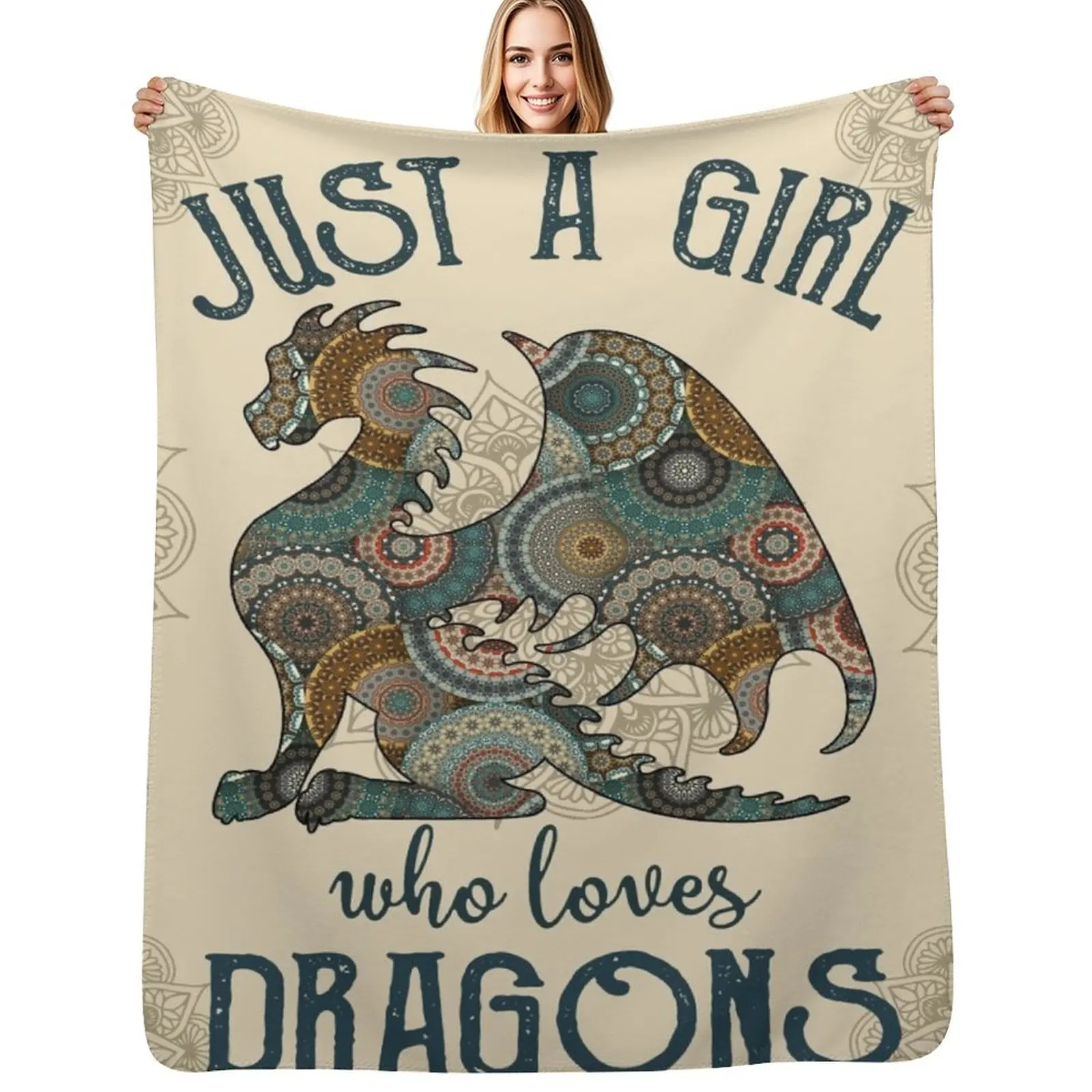 

Just A Girl Who Loves Dragons Throw Blanket Fashion Sofas Hairy Softest sofa bed Blankets