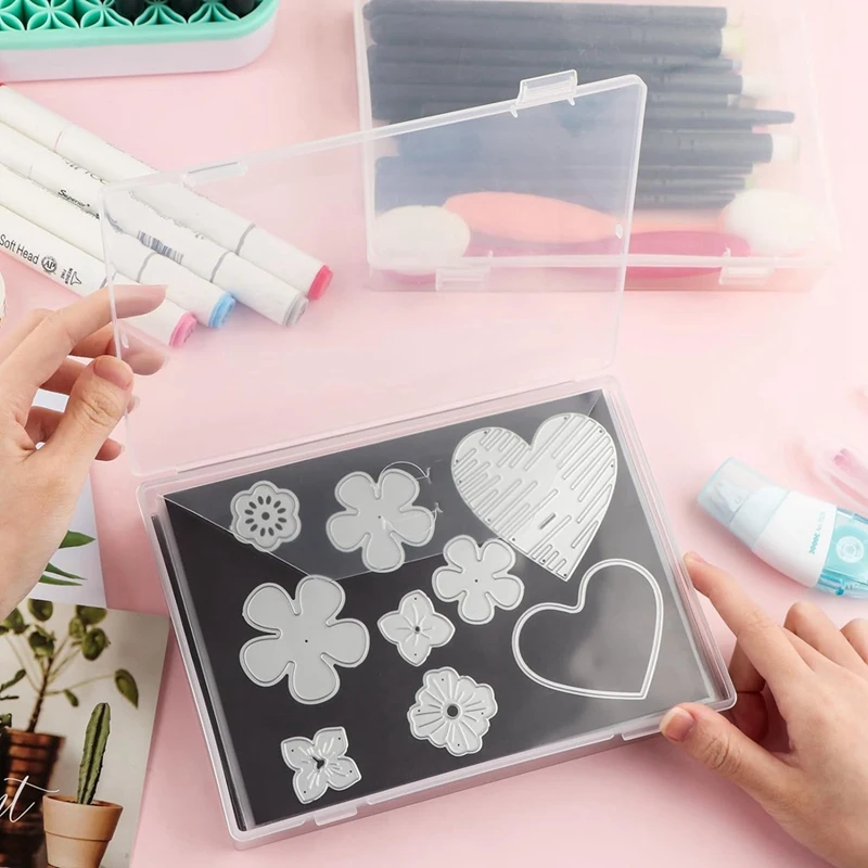 Top-7X5in Storage Envelopes,Resealable Plastic Envelopes Pockets Storage Bag For Clear Stamp,Die Cuts,Scrapbook Paper