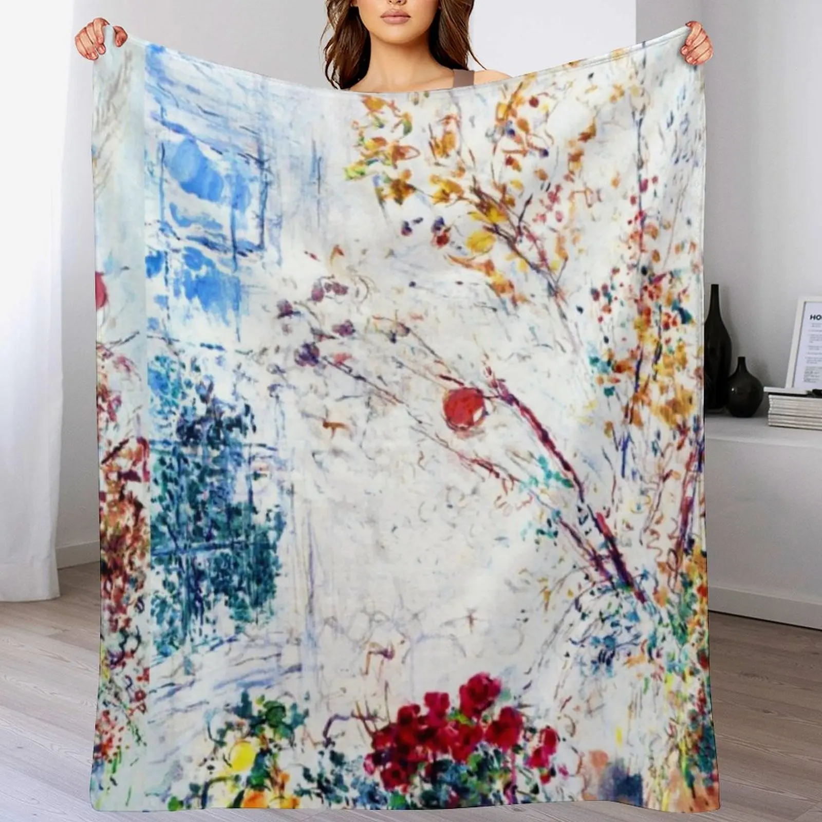 Lunaria, (digitally enhanced by WatermarkNZ Press) Throw Blanket Decoratives Custom Blankets