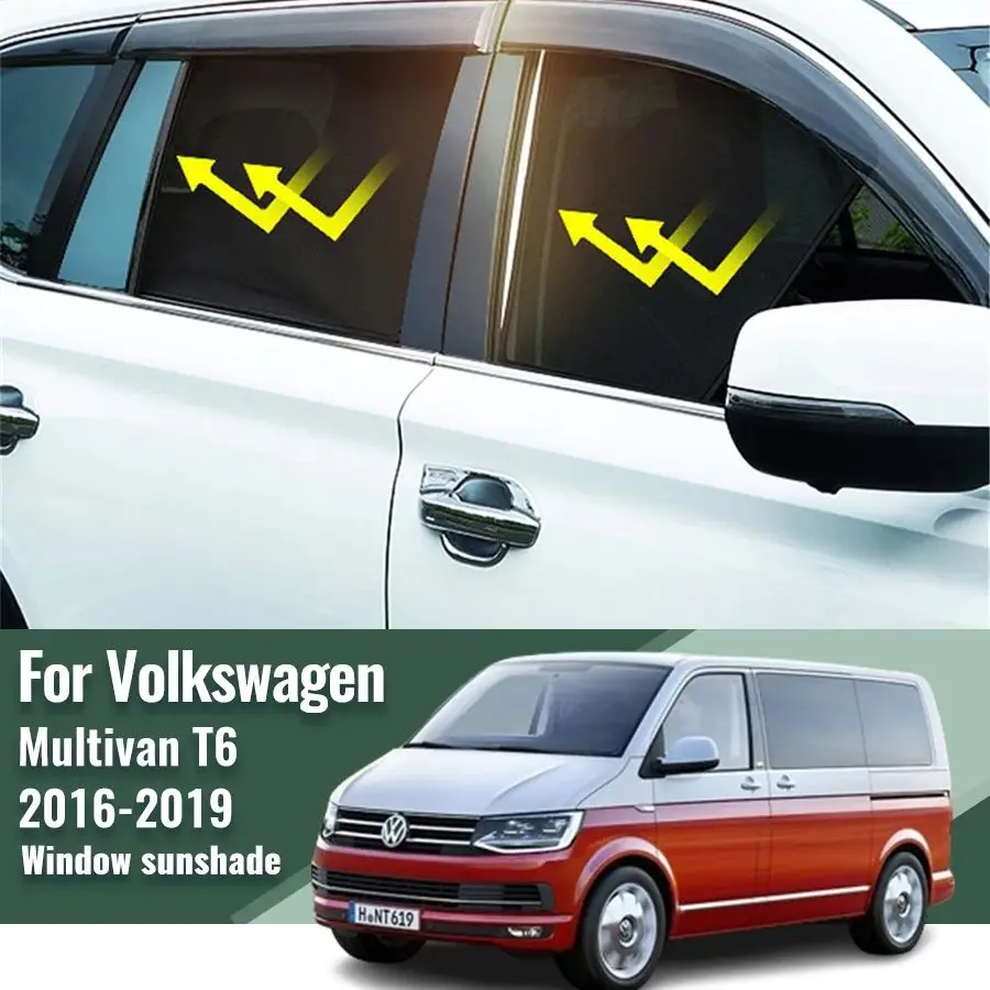 

For Volkswagen VW Multivan T6 2016-2019 Magnetic Car Sunshade Shield Front Windshield Frame Curtain Rear Side Window Sun Shades