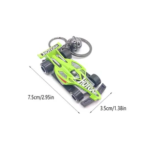 ميني فيراري فورمولا F1 سبائك الزنك سلسلة المفاتيح المعدنية ، سلسلة مفاتيح السيارة ، هدية رائعة للزوجين ، زخرفة المفاتيح ، 1 قطعة أعلى 6 سلاسل مفاتيح مبيعات F1 - No4