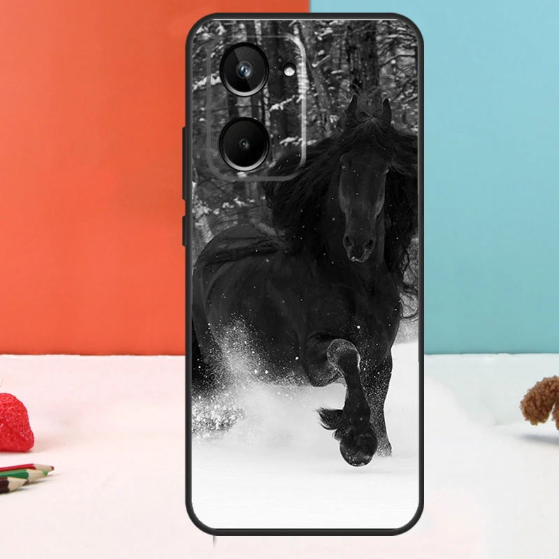 Horse Animal For Realme 12 11 Pro Plus 10 Pro GT5 GT3 C55 C53 C51 C33 C31 C30 C25s C21Y C15 GT Neo5 Case