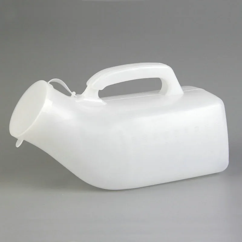 Männliches Urinal, Plastik-Urinflaschen, großes Fassungsvermögen, 1200 ml, Urinbehälter mit leicht zu greifendem Griffdesign für ältere Männer, Outdoor-Camping – Detail 4