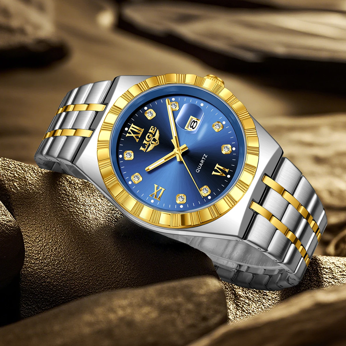 LIGE Business Men Watches Top Brand Luxury Casual Man Watches Waterproof Luminous Date Man Quartz Wristwatch Reloj Hombre+Box view 6