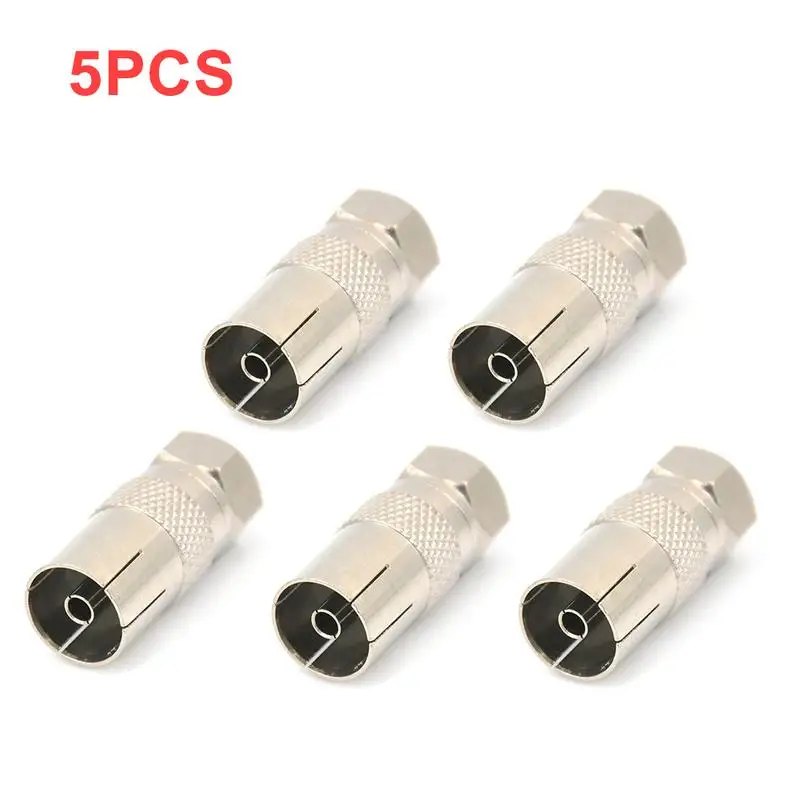 Prise mâle de type F vers TV coaxiale, RF, convertisseur de prise aérienne, câble, adaptateur d'antenne TV, connecteur d'antenne satellite coaxial, 1PC, 2PC, 4PC