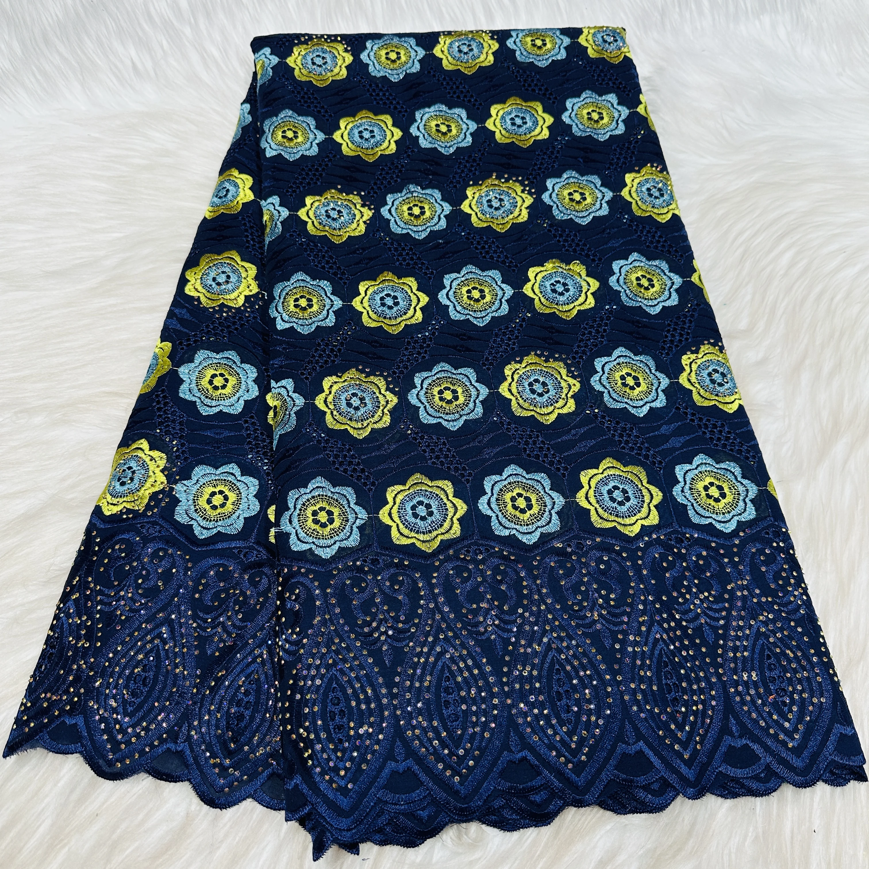 

Luxury Swiss Voile Lace In Switzerland With Flower Stones 2026 Super Quality African Lace Fabric For Wedding Lace Dress