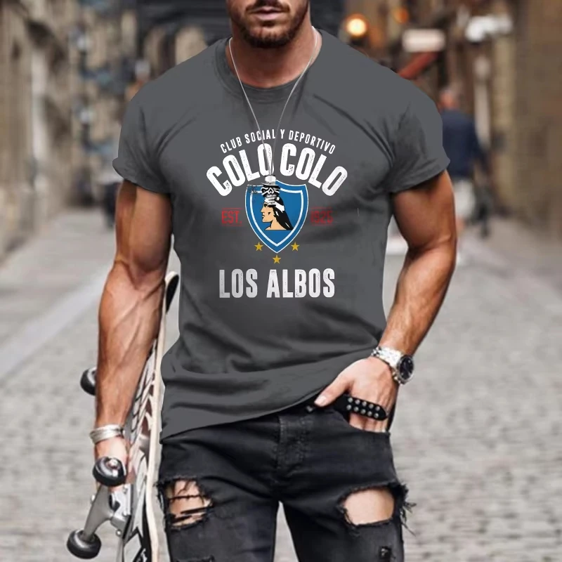 2024 Summer Men's and Women's 3D Printing COLO Crew Neck Personalized Casual Sportswear Running Fitness Short-sleeved Top