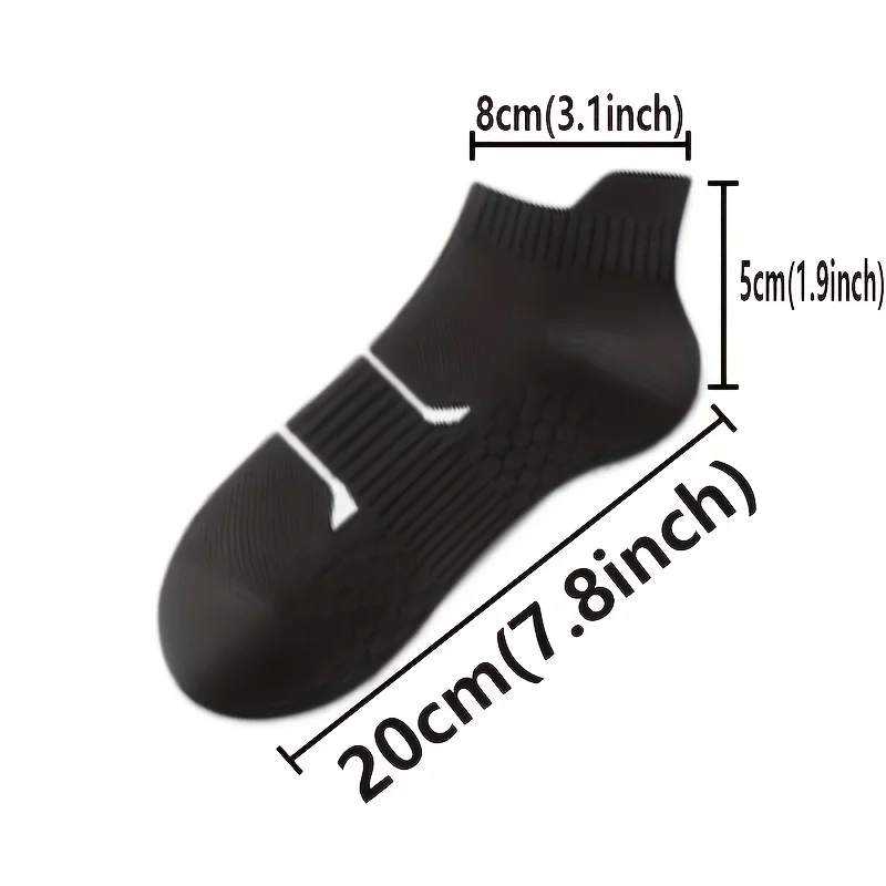 6 أزواج من الجوارب الرجالية ذات القطع المنخفضة، تصميم ماص للرطوبة وجيد التهوية للجري وصالة الألعاب الرياضية والاستخدام اليومي