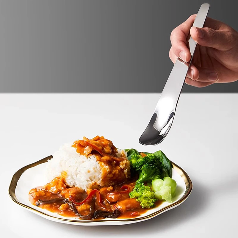 1pcs Flat Coffee Spoon Stainless Steel Coffee Stirrers Tea Spoons Ice Cream Cake Dessert Spoon Bar Kitchen Tableware