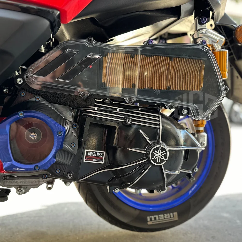 XMAX Motorcycle PVC material Engine Air Filter Cover Transparent Smoke Guard for Yamaha XMAX 250 300 400 2013-2024 Accessories