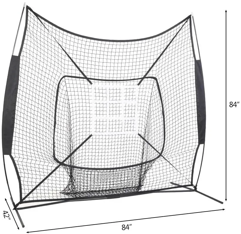 Heavy Duty Customized 7' X 7' Baseball Softball Practice Hitting Batting Pitching Hitting Net for Training