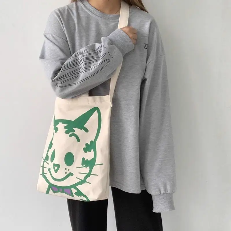 Cartoon OSAMU GOODS Canvas Bag Durable Large Capacity Diagonal Shoulder Bag 2024 Daily Commuting Storage Bag Textbook Cosmetics