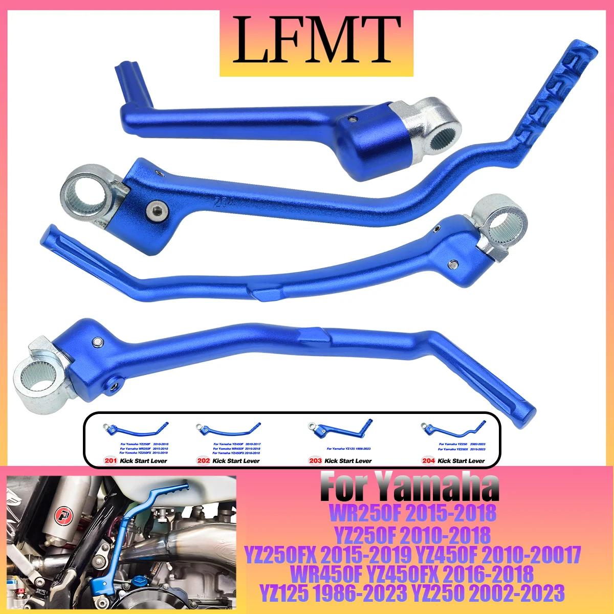 

The new motorcycle retrofit is suitable For YZ125 YZ250 YZ250F YZ250X YZ250FX YZ450F YZ450FX 2002-2023 starting lever foot pedal