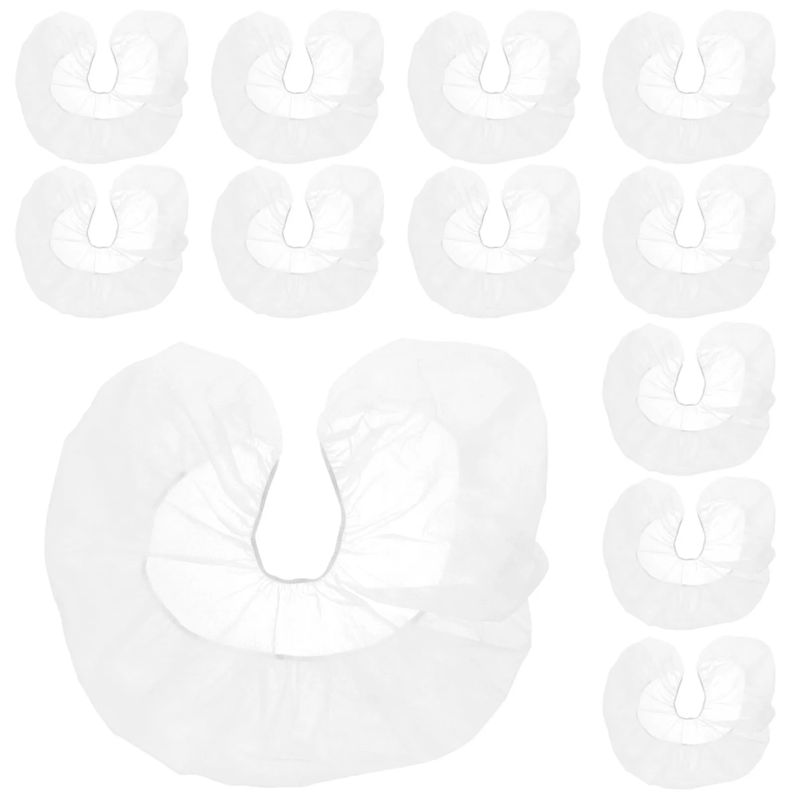 

100Pcs Salon Pillow Covers Breathable Non-Woven Face Pillow Mats for Massage Table Beauty Supplies Face Cushion Covers