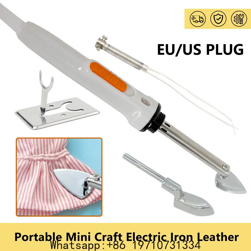 Hot 40w Electric Soldering iron Adjustable Mini Irons for Craft Leather Repair Wrinkle Removal/Doll Clothes Ironing Repair tool