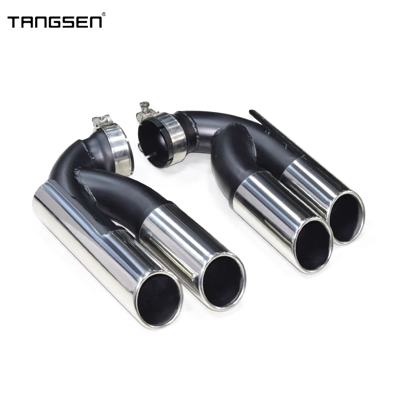 For Volkswagen Touareg V6 V8 Upgrade W12 Quad Exhaust Tip Stainless Steel Exhaust System Car Exhaust Pipe Muffler Tip Tailpipe