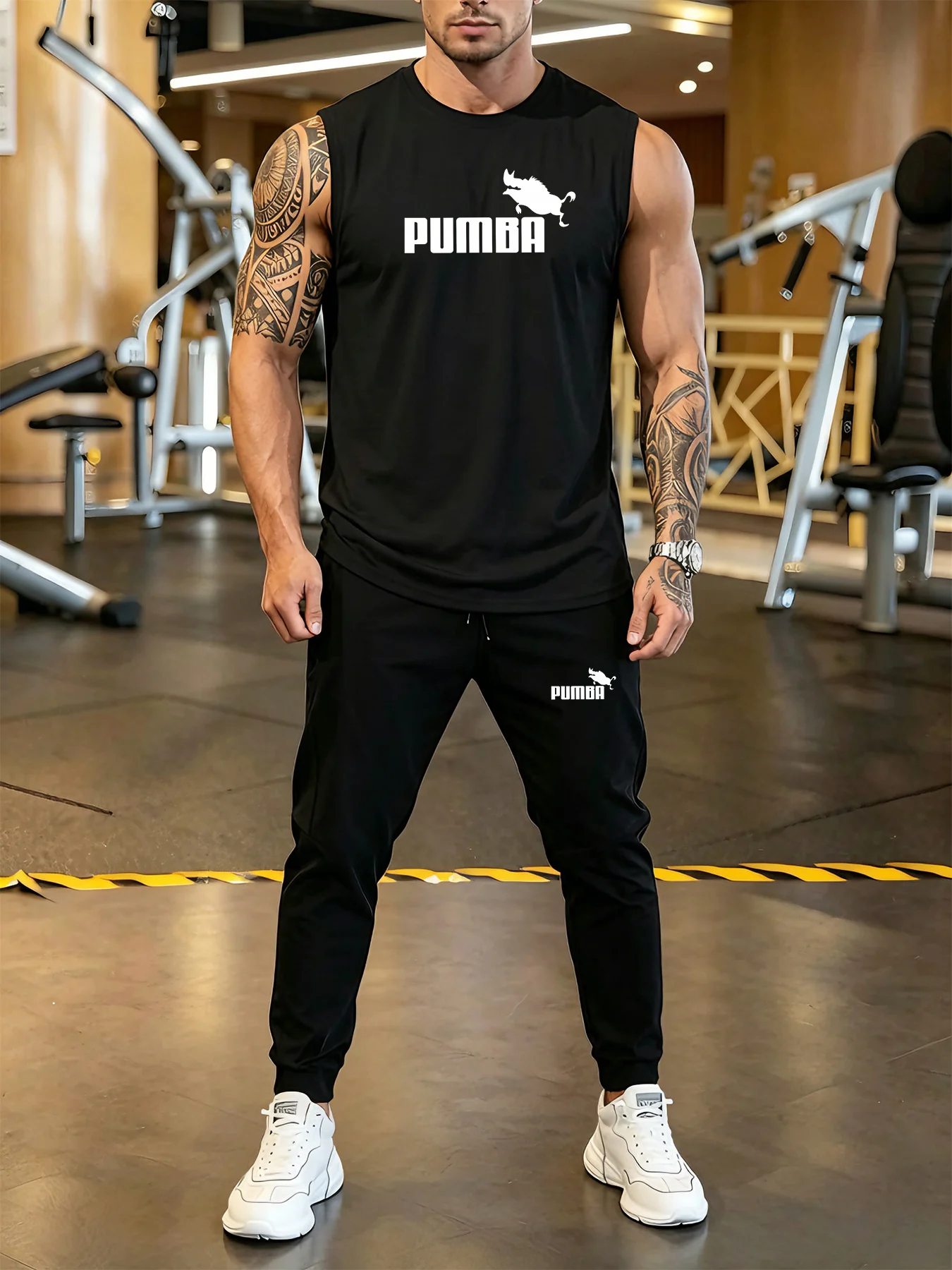 

Hot selling summer men's printed comfortable round neck T-shirt and pants set, outdoor fashion two-piece set