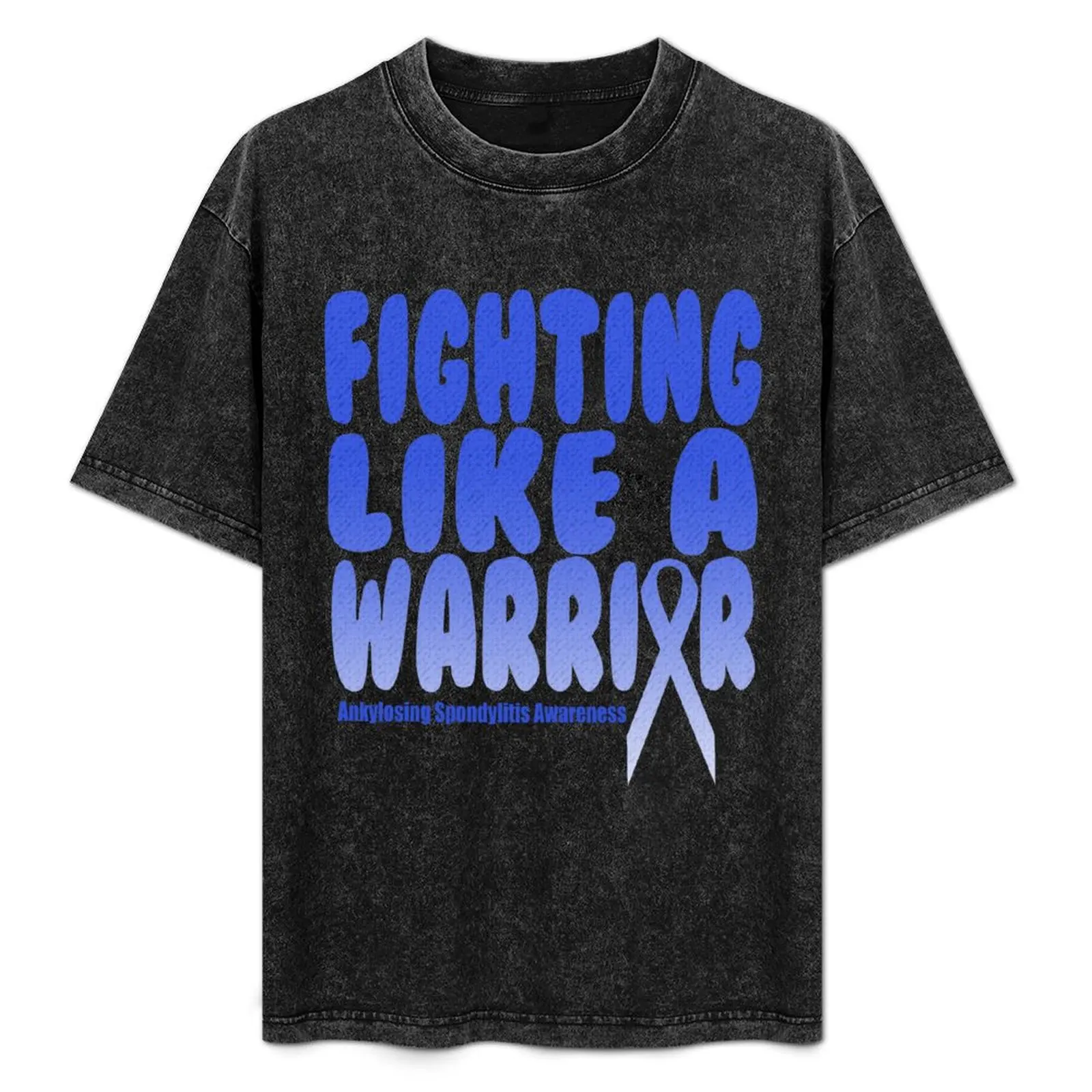

Fighting Like a Warrior! Ankylosing Spondylitis Awareness for All T-Shirt Big Size Crew Neck T-Shirt