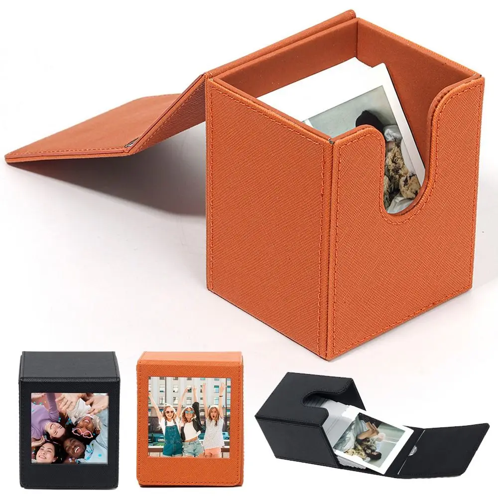 Instant Camera 4 inch-Photo Storage Box Large Capacity High Quality Photograph Case PVC for Polaroid/Fujifilm Instax SQ