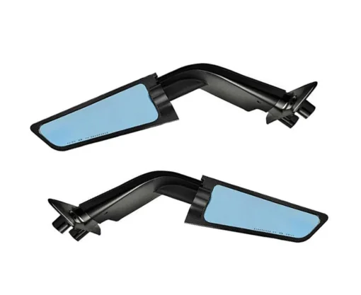 Hoge Kwaliteit Motorfiets Achteruitkijkspiegel Hd Blauw Reflector Spiegel Zwart Aluminium Achteruitkijkspiegels Voor Yamaha TMAX560 2022-2023