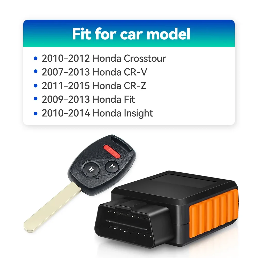 MLBHLIK-1T OBD Programmatore Chiave A Distanza Dell'automobile Per Honda Accord Coupe 2DR Crosstour CR-V CR-Z Insight Fit 2007-2015