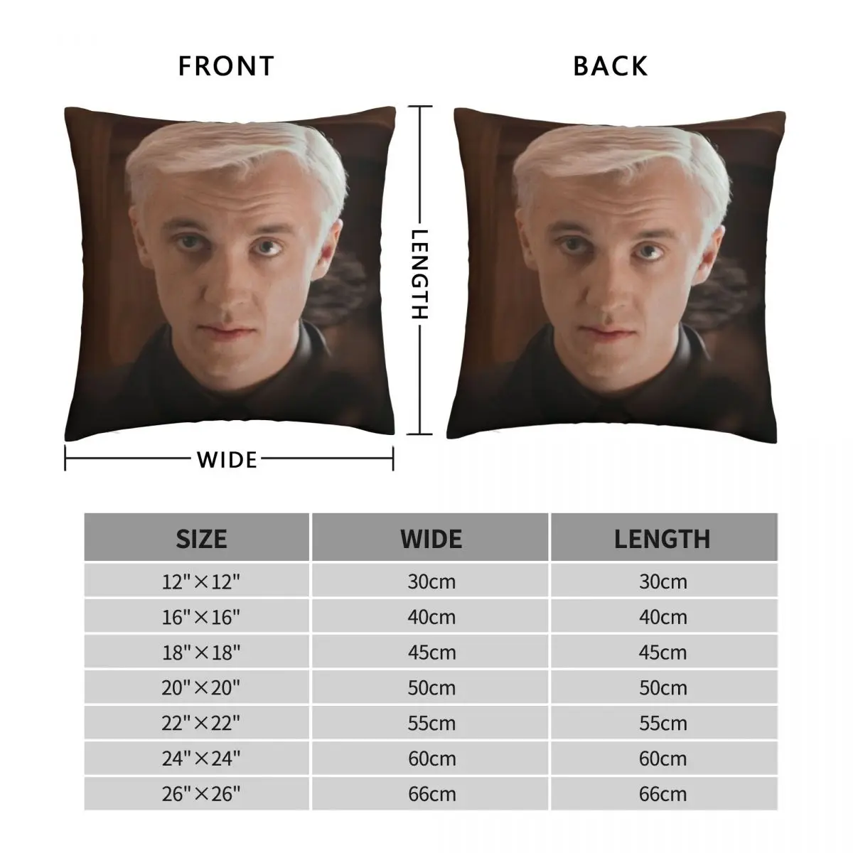 Draco Lucius Malfoy Pillowcase Polyester Linen Velvet Pattern Zip Decorative Throw Pillow Case Car Cushion Cover