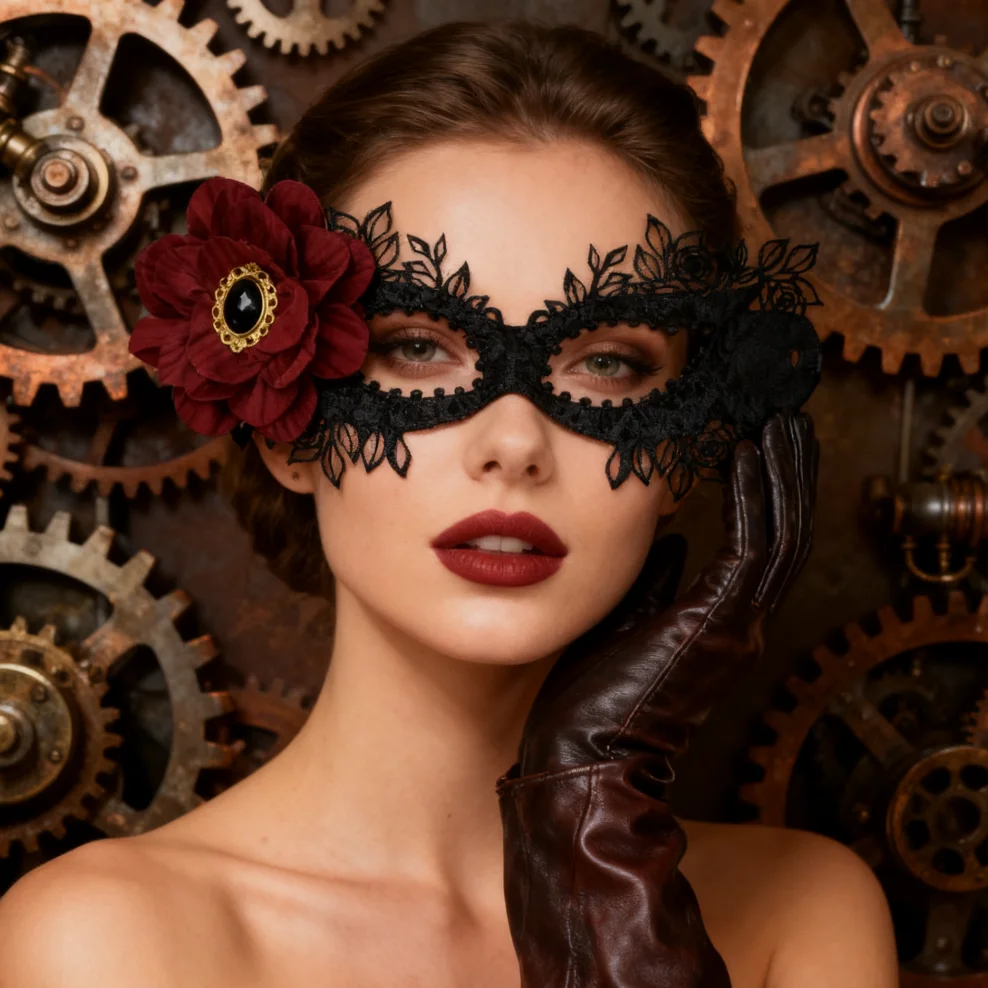 Masque noir Sexy pour femmes, bal de mascarade, princesse, fleur, yeux en diamant, déguisement gothique, demi-masque de fête, accessoire de Costume, décor