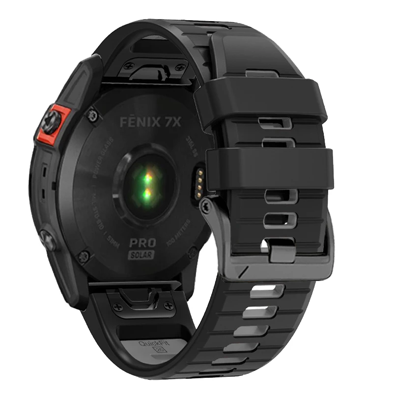 Correa de silicona de dos tonos para reloj, pulsera QuickFit de 22/26mm para Garmin Epix Gen 2 /Fenix 7X 7 Pro/Quatix 6 6X 5X/Forerunner 935