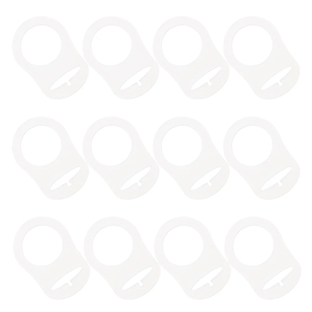 20Pcs Transparent Silicone Pacifier Holder Rings Baby Soother Attachment Ring Sturdy Comfortable for Pacifier Clip