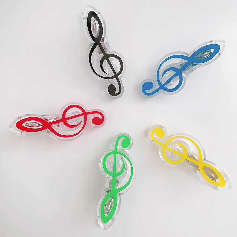 Note Clip Music Teacher Supply Book Page Holder Clips Paper Stand Shaped Colorful Party Favors Decorative