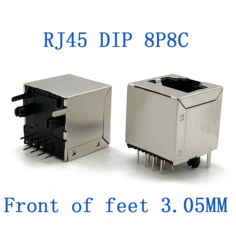 

15PCS RJ45 Connector Shielded No LED PCB Mount 8P8C Jack Network Internet Modular 5224 Female Socket