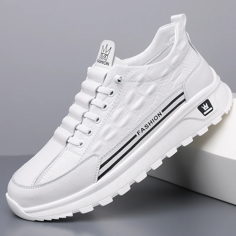 

2025 Men's Spring/Autumn Viral Chunky Sneakers - Hong Kong Style Trendy Casual Shoes, Height-Boosting for Students & Skaters