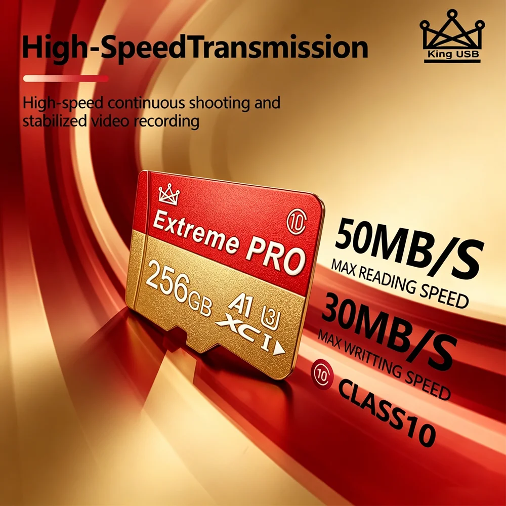 128GB 256GB 512GB Memory Card Micro TF SD SD Card U3 V30 A2 High Speed Up To 100MBs Best Seller For Car Dash Cam Smartphone
