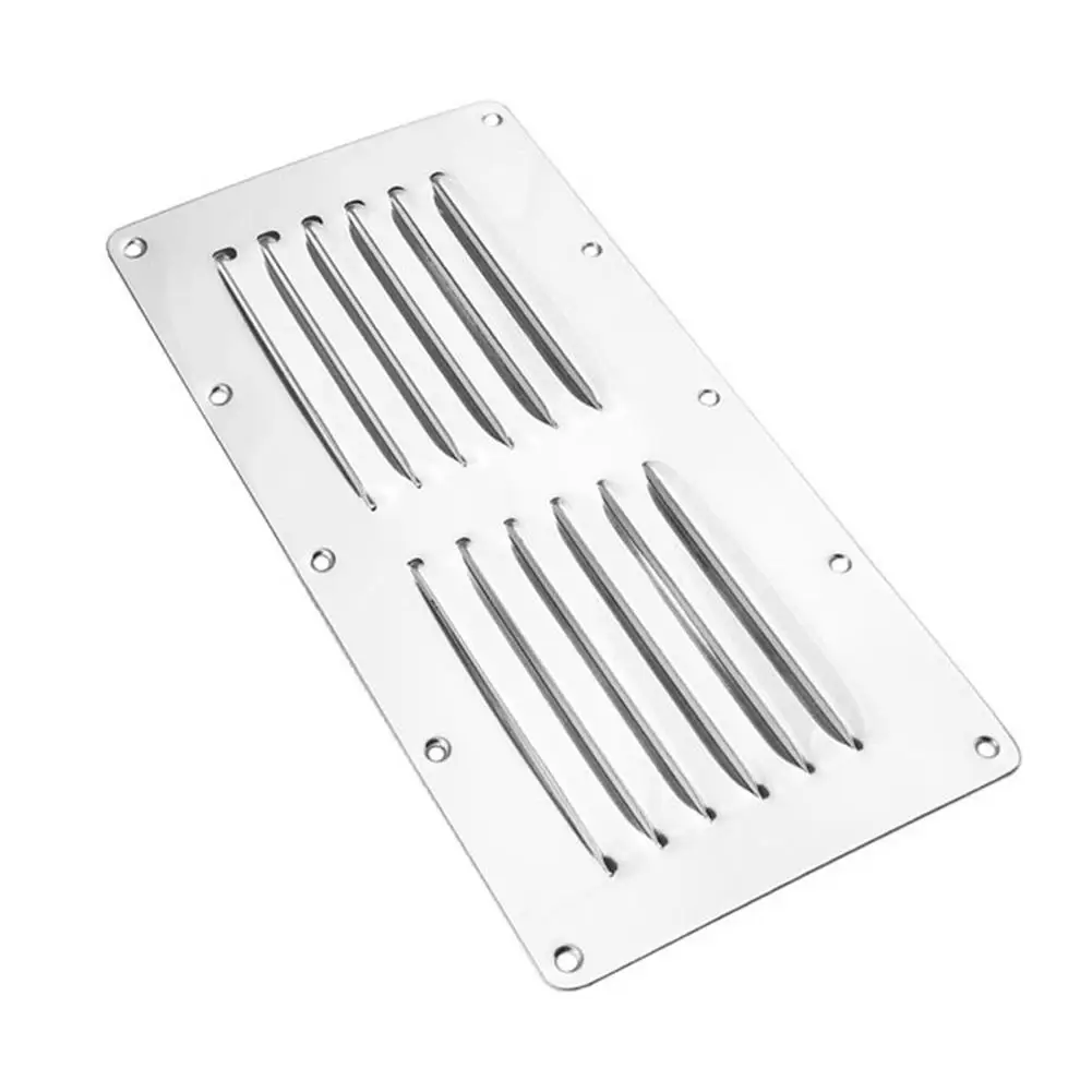 

Air Venting Panel 316 Stainless Steel Rectangular Louvered Ventilator Grill Cover For Marine Yacht Rv