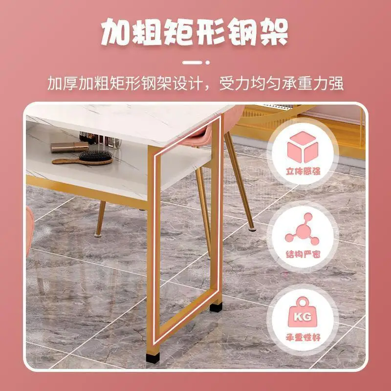 Nail Table Manicure Chair Set Japanese Economy Portable Beauty Aesthetic Design Make Up Luxus Table Onglerie Salon Furniture