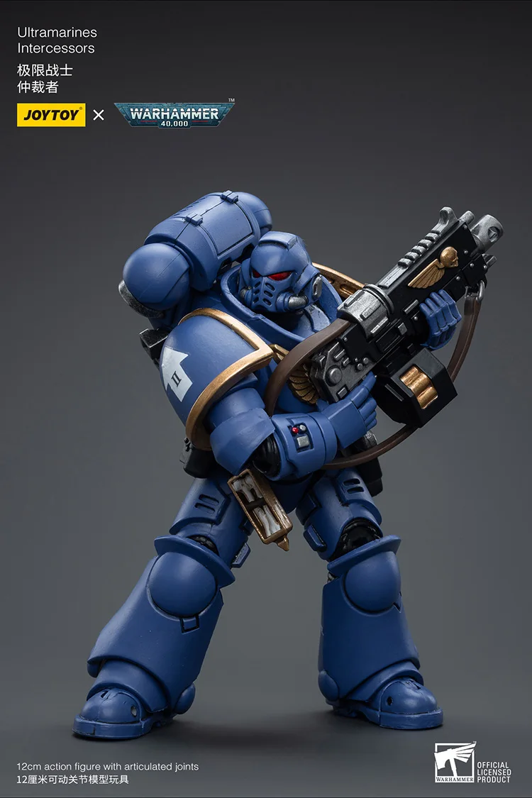 JOYTOY Warhammer 40K Ultramarines Intercessors Action Figures Collection ตุ๊กตาตกแต่งของขวัญรุ่นเดิมรวบรวมของเล่น