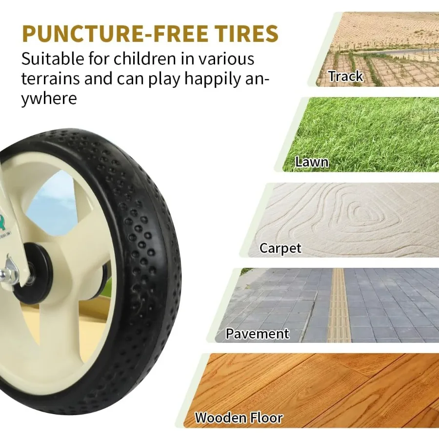 ألعاب دراجة توازن للأطفال الصغار بطابع الديناصورات للفتيات والفتيان من عمر 3 إلى 7 سنوات - تأثيرات الموسيقى والإضاءة دراجة تدريب بدون دواسة B