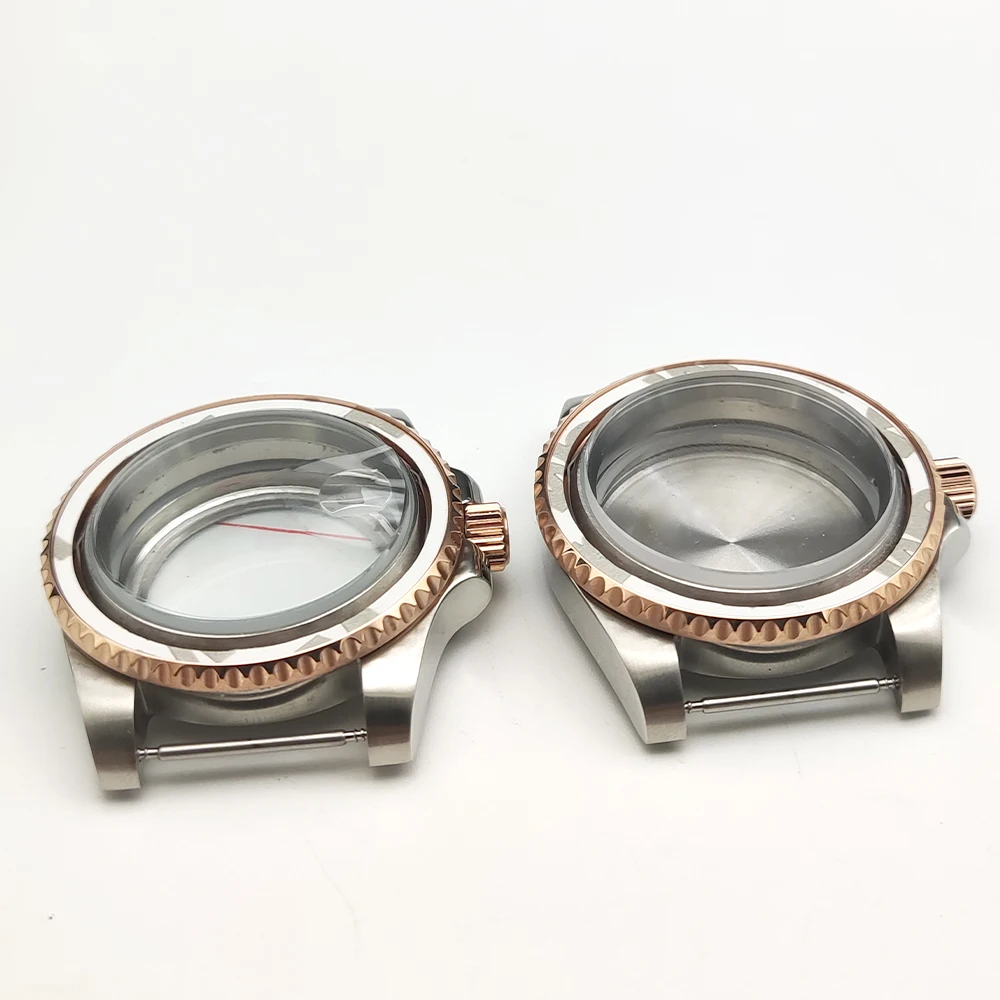 修正された時計パーツ,サファイアケース,nh35/36ムーブメント,40mm,ウォーターゴースト,ローズゴールドケースに適しています