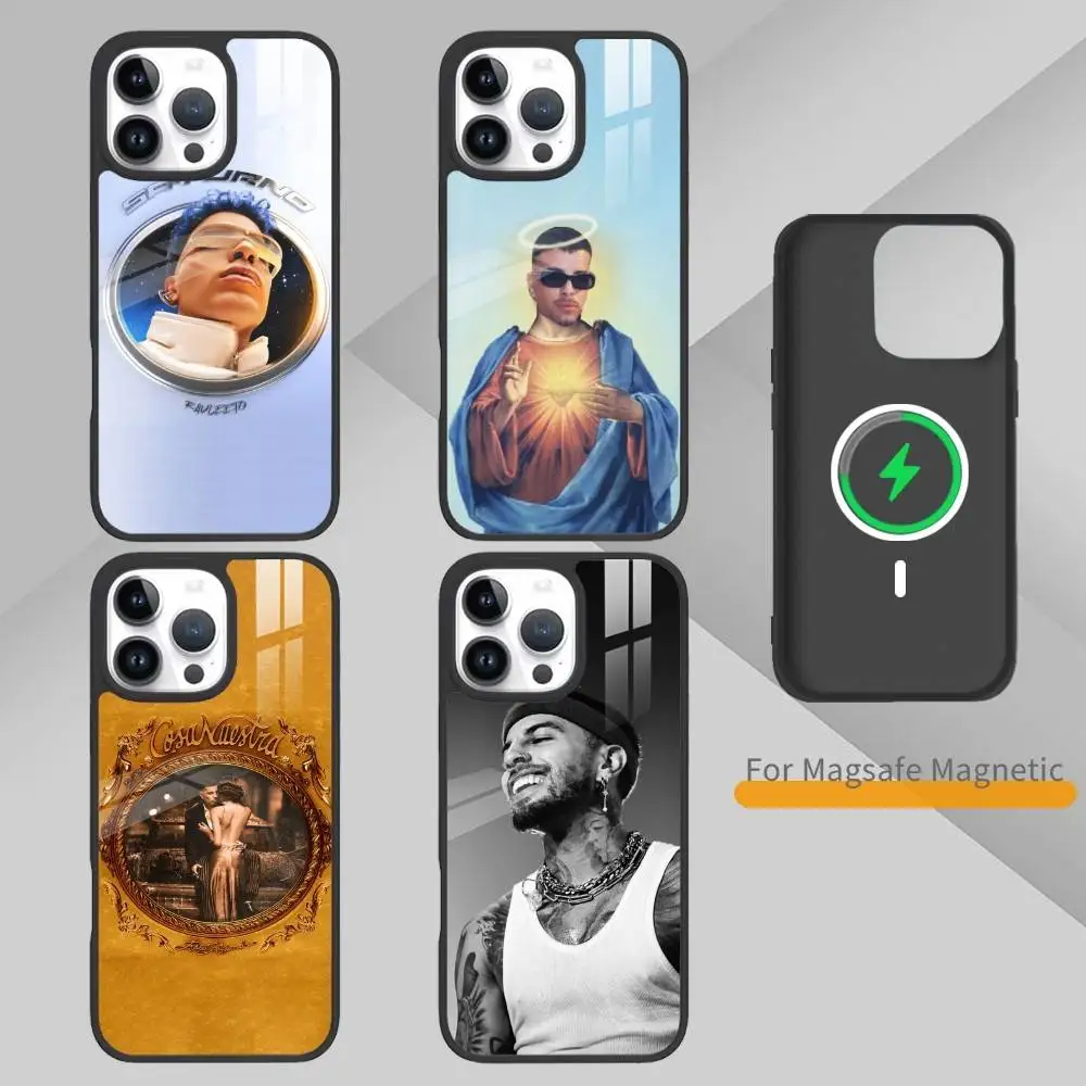 

R-Rauw A-Alejandro Rapper Phone Case For iPhone 14,16,15,13,17,12,Plus,Pro,Max Magnetic For Magsafe Frosted Cover
