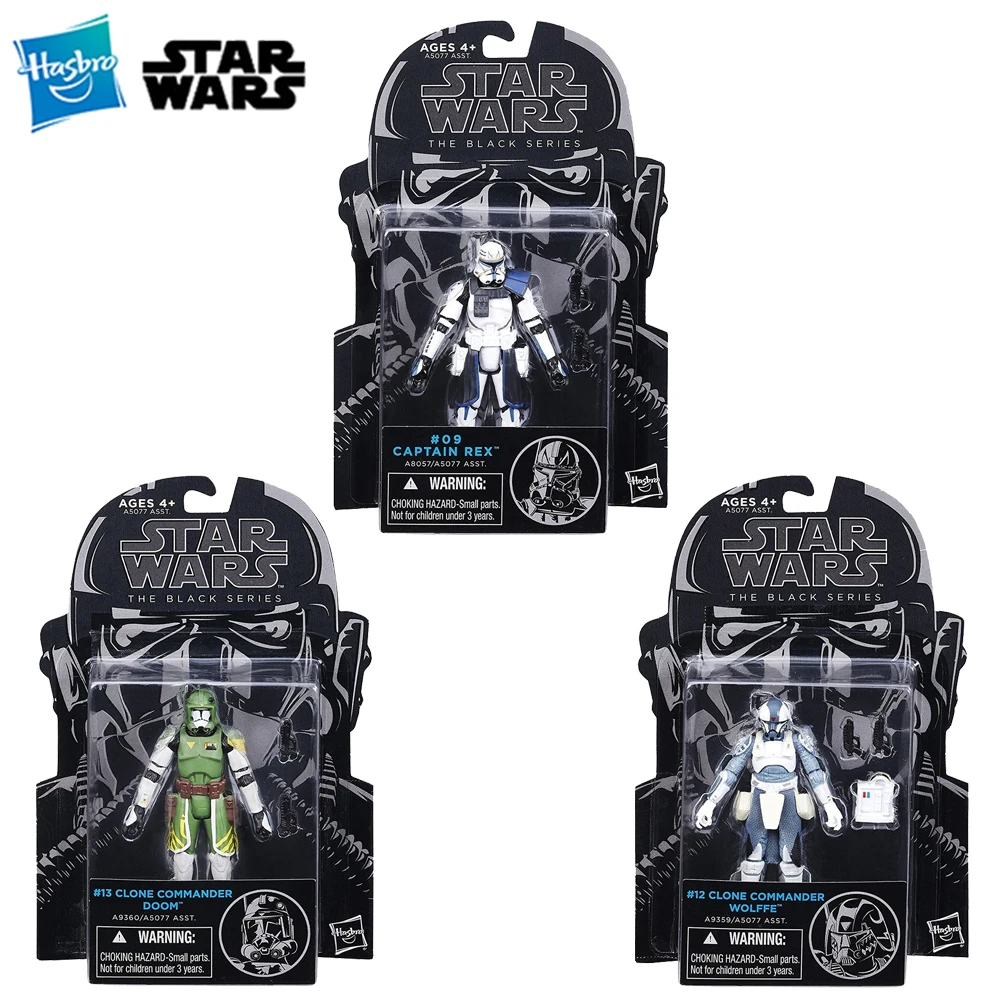 

[В наличии] Hasbro Star Wars The Black Series, 3,75-дюймовая масштабная клон-командир Дум, Вольф и капитан Рекс, фигурка, модель игрушки
