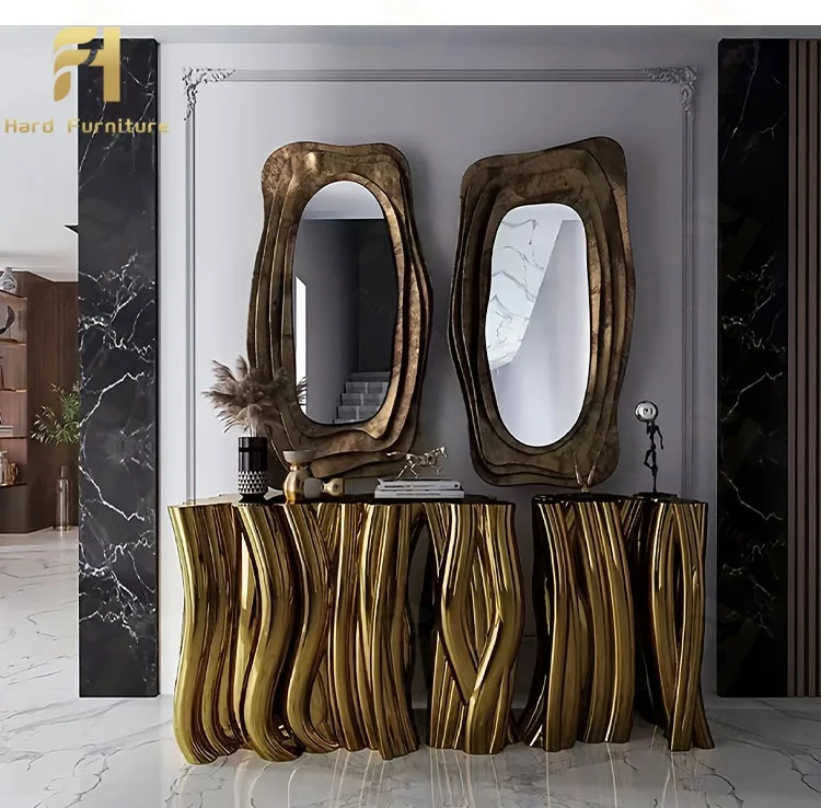 Smart MirrorModern Antique Luxury Style Artistic Design Creative Mirror Decorative Mirror For Living Room Furniture