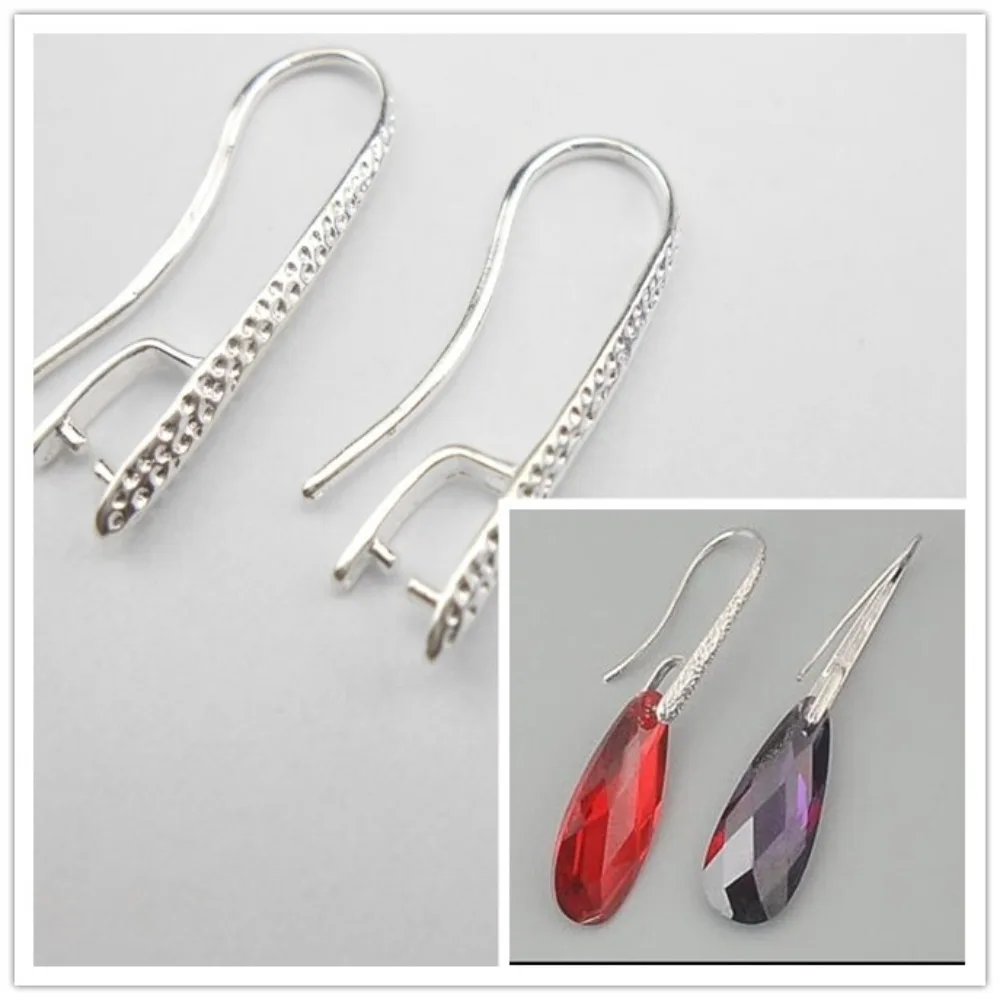 Minimally Frosted Surface Plated with 925 Silver for DIY Production, Original Earring Base, Handmade Accessory Material